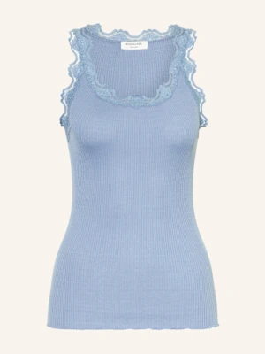 Rosemunde Top Z Jedwabiu Babette Z Koronką blau