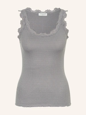 Rosemunde Top Z Jedwabiu Babette Z Koronką blau