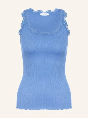 Rosemunde Top Z Jedwabiu Babette Z Koronką blau