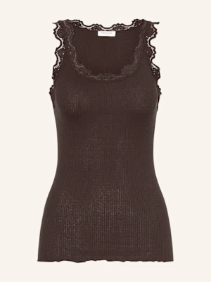 Rosemunde Top Z Jedwabiu Babette Z Koronką braun