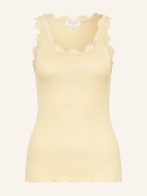 Rosemunde Top Z Jedwabiu Babette Z Koronką gelb