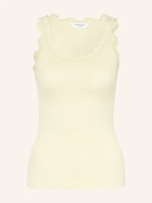 Rosemunde Top Z Jedwabiu Babette Z Koronką gelb
