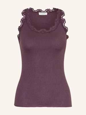 Rosemunde Top Z Jedwabiu Babette Z Koronką lila