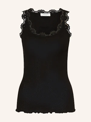 Rosemunde Top Z Jedwabiu Babette Z Koronką schwarz