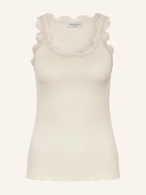 Rosemunde Top Z Jedwabiu Babette Z Koronką weiss