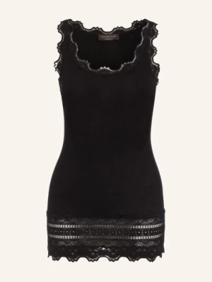 Rosemunde Top Z Jedwabiu Benita Z Koronką schwarz