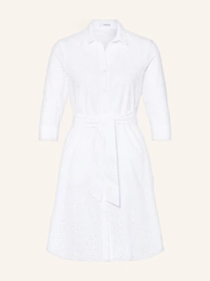 Rossana Diva Sukienka Koszulowa Z Dziurkowanej Koronki Z Rękawami 3/4 weiss