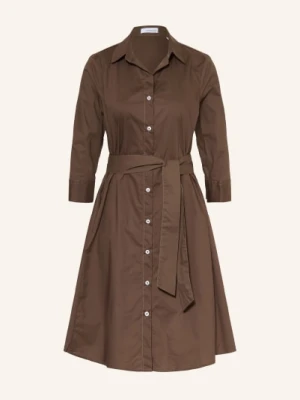 Rossana Diva Sukienka Koszulowa Z Rękawami 3/4 braun