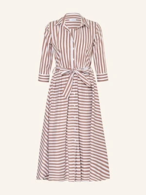 Rossana Diva Sukienka Koszulowa Z Rękawami 3/4 braun