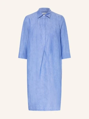 Rossana Diva Sukienka Lniana Z Rękawami 3/4 blau