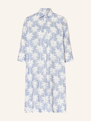 Rossana Diva Sukienka Z Lnu Z Rękawami 3/4 blau