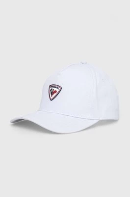 Rossignol czapka z daszkiem bawełniana kolor biały z aplikacją RLMMH23