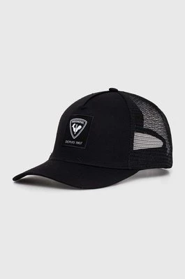Rossignol czapka z daszkiem kolor czarny z aplikacją RLMMH24