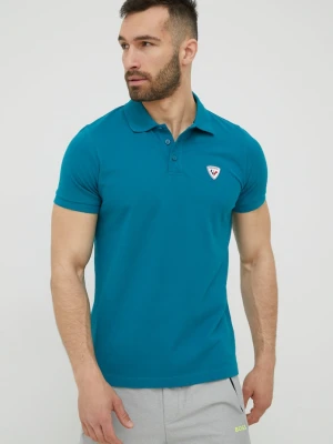Rossignol polo bawełniane niebieski
