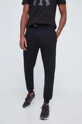 Rossignol spodnie dresowe kolor czarny gładkie