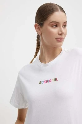 Rossignol t-shirt bawełniany damski kolor biały RLMWY17