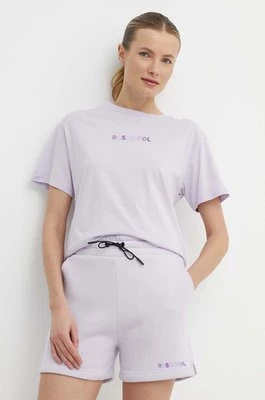 Rossignol t-shirt bawełniany damski kolor fioletowy RLMWY17