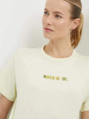 Rossignol t-shirt bawełniany damski kolor żółty RLMWY17