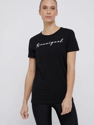 Rossignol T-shirt bawełniany kolor czarny RLKWY05