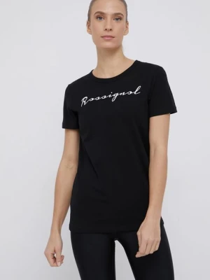 Rossignol T-shirt bawełniany kolor czarny RLKWY05