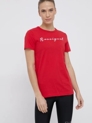 Rossignol T-shirt bawełniany kolor czerwony RLKWY05