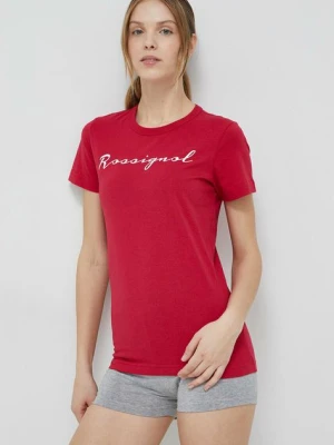 Rossignol t-shirt bawełniany kolor czerwony RLKWY05