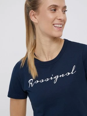 Rossignol T-shirt bawełniany kolor granatowy RLKWY05