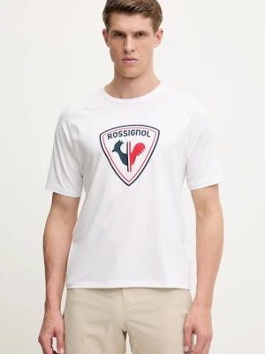Rossignol t-shirt sportowy męski kolor biały wzorzysty RLNMY09
