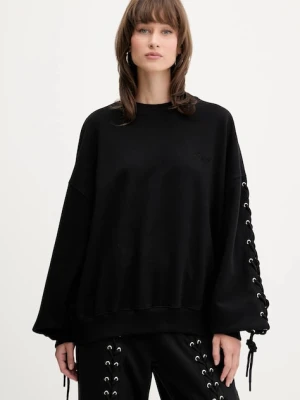 Rotate bluza bawełniana damska kolor czarny gładka 114390100