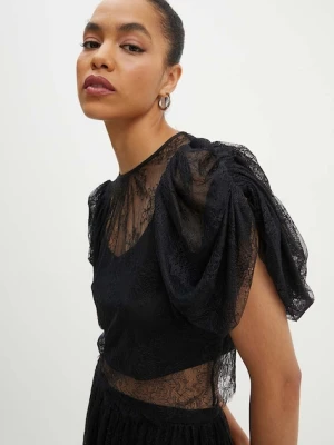 Rotate bluzka Lace Puff Sleeve Top