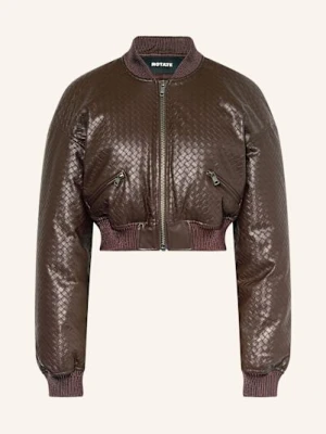 Rotate Bluzon Z Imitacji Skóry braun