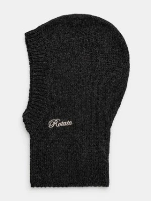 Rotate kominiarka wełniana Knit Balaclava kolor czarny 1134341745