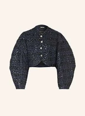 Rotate Kurtka Bouclé Z Cekinami blau