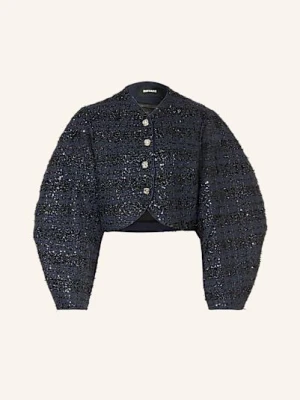 Rotate Kurtka Bouclé Z Cekinami blau