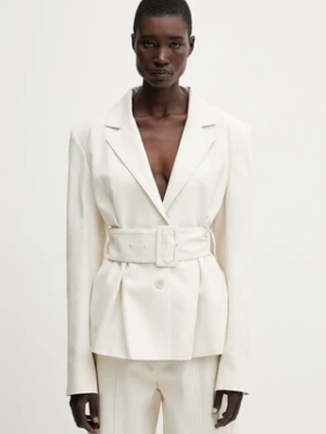 Rotate marynarka jednorzędowa z lnem damska