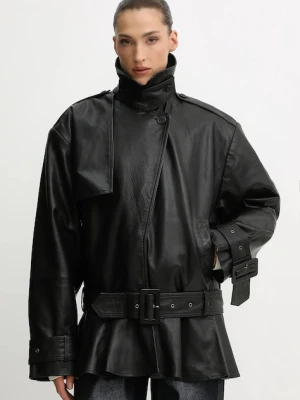 Rotate płaszcz skórzany