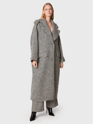 ROTATE Płaszcz wełniany Sparkly Houndstooth RT1904 Kolorowy Oversize