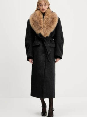 Rotate płaszcz z dodatkiem wełny