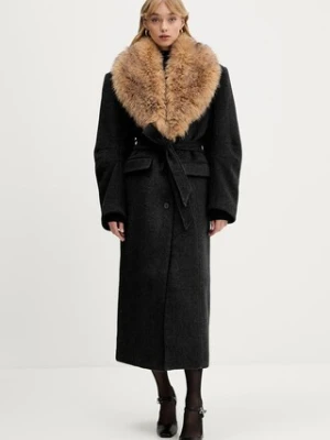 Rotate płaszcz z dodatkiem wełny