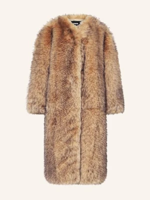 Rotate Płaszcz Ze Sztucznego Futra braun