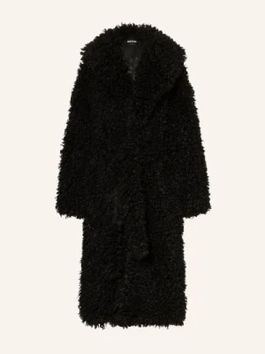 Rotate Płaszcz Ze Sztucznego Futra schwarz