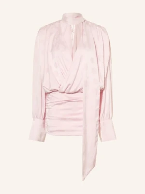 Rotate Satyna Sukienka Z Odpinanym Szalem rosa