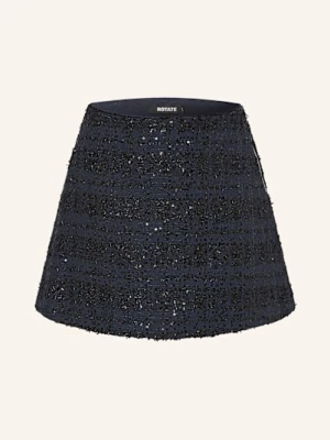 Rotate Spódnica Bouclé Z Cekinami blau