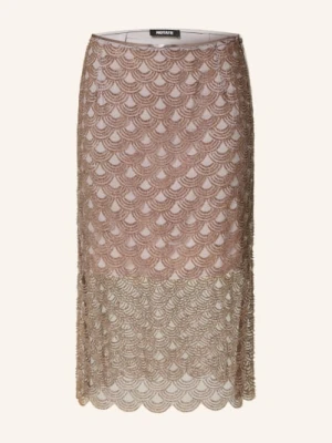 Rotate Spódnica Z Siateczki Z Ozdobnymi Koralikami beige