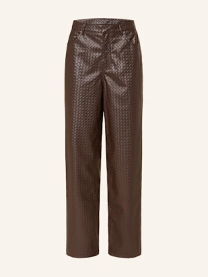 Rotate Spodnie Z Imitacji Skóry braun