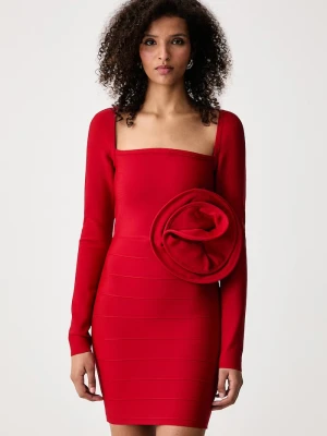 Rotate sukienka bodycon czerwony