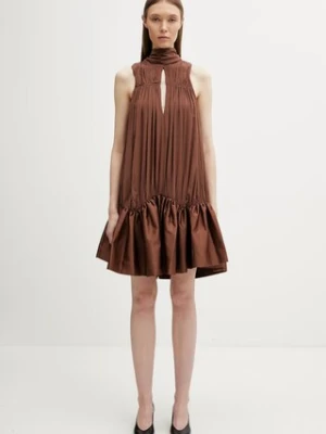 Rotate sukienka gładka z wiskozy