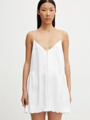 Rotate sukienka gładka z wiskozy