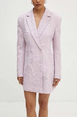 Rotate sukienka Jacquard Blazer kolor różowy mini prosta 1127681433