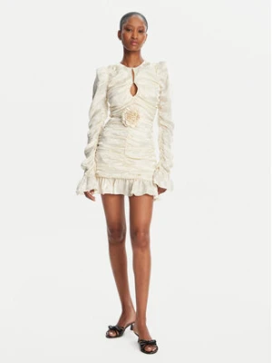 ROTATE Sukienka koktajlowa 113955858 Écru Slim Fit